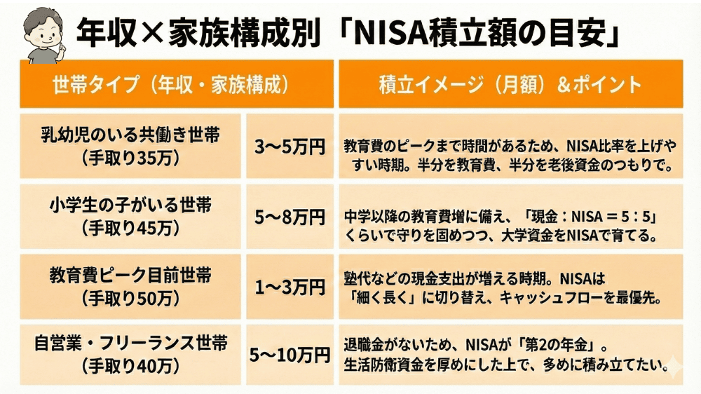 NISA積立額の目安